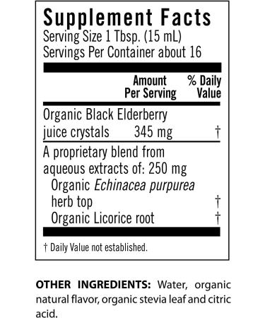 Flora Organic Elderberry & Echinacea Immune Support - 8.5 fl oz (250 ml) - Buy Online on GoSupps.com