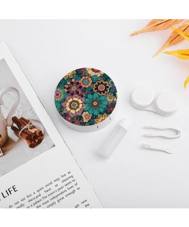 Bohemian Flower Contact Lens Case | Portable Travel Storage Box for Lenses - Buy Online on GoSupps.com