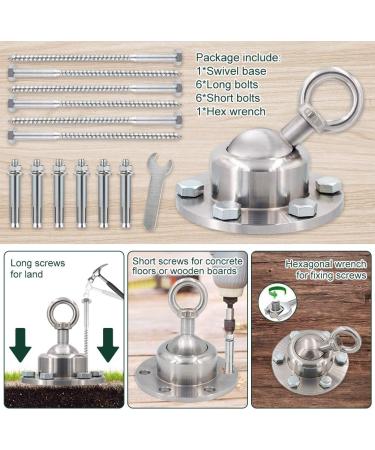FOVERN1 360 Swivel Dog Tie Out Stake | Heavy Duty Rust Proof Dog Anchor | Cat Tether Holds 1000Lbs | Yard Camping Outdoor | Silver - Buy Online on GoSupps.com