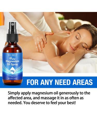 Magnesium Oil for Feet 100% Pure & Natural Magnesium Oil Spray Easy to Absorb and Use 2.0 fl.oz - Buy Online on GoSupps.com