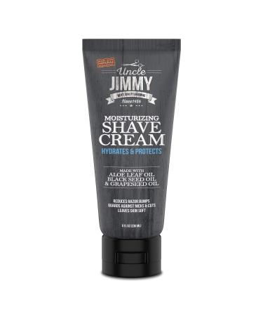 Uncle Jimmy Moisturizing Shave Cream | Hair Removal Cream That Moisturizes Protects and Soothes To Help Reduce Skin Irritation. 8 Fl Oz
