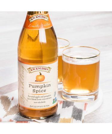 R.W. Knudsen Family Sparkling Pumpkin Spice Juice Blend 25.4oz - Non-Alcoholic Fall Beverage - Buy Online on GoSupps.com