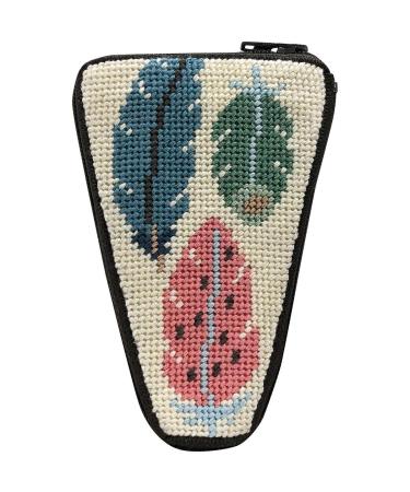 Stitch & Zip Scissor Case Needlepoint Kit - Feathers