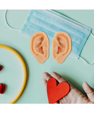 GALPADA 1 Pair Silicone Ear Model - Realistic Artificial Ear Mold for Picking Training - Fake Body Part for Piercing Acupuncture Practice Classroom and Home Decor - Buy Online on GoSupps.com