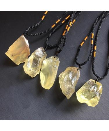 raw Crystals Stones Citrine Crystal Necklace for Home Decoration 1PC Natural Luster - Buy Online on GoSupps.com