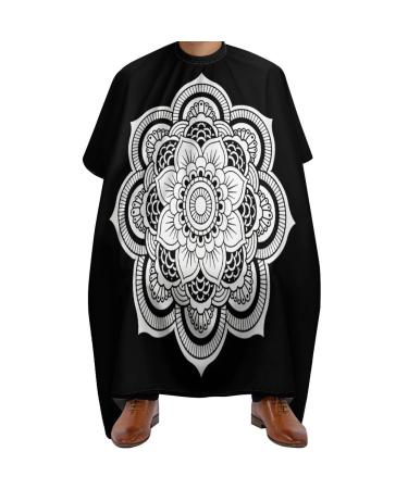 Mandala Flower Professional Hair Cutting Cape Apron Salon Haircut Barber Hairdressing with Snap Closure