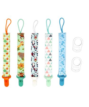 Pacified chains 5 pieces of pacifier pacifier clips pacifier holders pacifier chains pacifier chain pacifier chain for baby boys and girls.