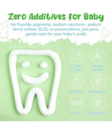 Fluoride-Free Baby Toothpaste for Ages 2-3 Natural Fruit-Flavored Mild Formula Pea-Sized Amount for Developing Teeth 2.1 oz (60g) (1 Pack Watermelon) Watermelon 1 - Buy Online on GoSupps.com
