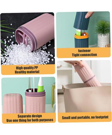 Toothbrush Travel Case 2Pcs - Portable Split Design with Mouthwash Cup | Ideal for Bathroom School & Travel - Buy Online on GoSupps.com