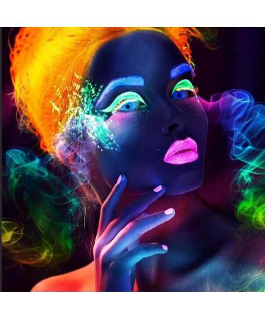 UV Blacklight Neon Face Paint Stick Set - 6 Colors Non Toxic Body Paint for Adults - Club Makeup Kit for Party Carnival - Buy Online on GoSupps.com