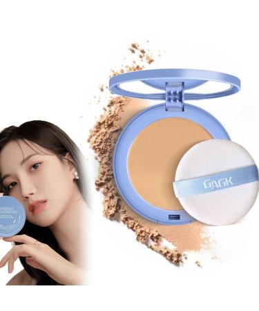 Gagk Polvo Compacto Perfection Mate Currentlye Polvo Compacto Polvo Compacto Perfecci n Mate A Prueba De Agua Gagk Lasting Waterproof Makeup Gagk Matte Perfection Pressed Powder (03#-Pure beige)