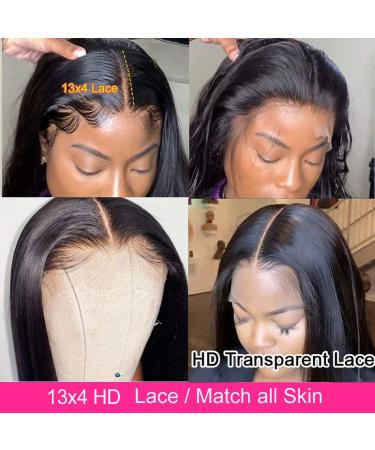 UNICE 26 Inch 10A Brazilian Virgin Human Hair HD Lace Front Wig for Black Women - Bleached Knots, Pre Plucked, 150% Density - Buy Online on GoSupps.com