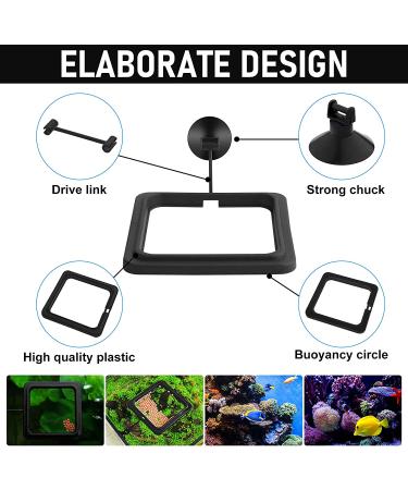 Molain Fish Feeding Ring - 2 Pieces Aquarium Food Feeder Circle for Guppy, Bettas, Goldfish, Turtle - Buy Online on GoSupps.com
