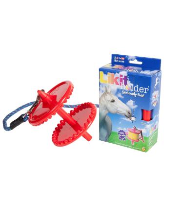 Likit Holder Red | Stable Toy for Horses use with Likit Horse Treats | Help Horse Boredom | Red