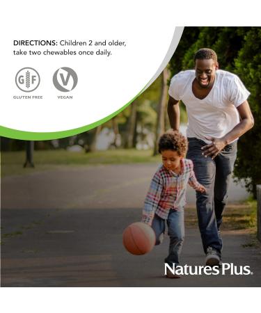 Natures Plus Animal Parade Children's Chewable Multivitamin - 90 Vegan Tablets Natural Flavors Gluten Free - Pack of 2 for Healthy Kids - International Shipping Available - Buy Online on GoSupps.com