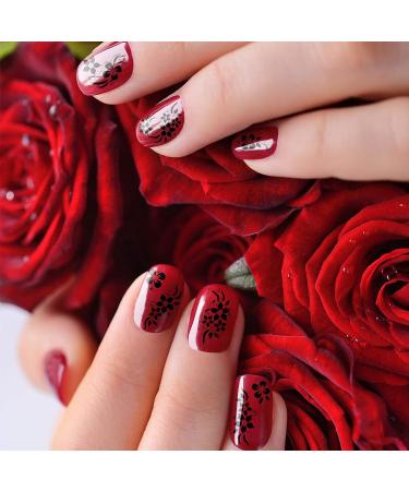 5000 3D Flower Nail Stickers Set with Tweezer - Multicolor Floral Decals for Manicure, 100 Sheets Self-Adhesive Nail Art Stickers - Classic-Chic Floral Series - Buy Online on GoSupps.com