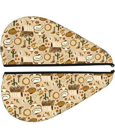 Wild West Cowboy Hair Towel Wrap - Quick Drying Turban for Effortless Hair Care - Buy Online on GoSupps.com