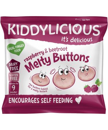 Kiddylicious Raspberry & Beetroot Melty Buttons 6g - Healthy Snack for Kids - Buy Online on GoSupps.com