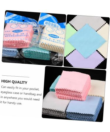 50 Pcs Silver Polishing Cloths - Microfiber Eyeglasses & Jewelry Cleaning Wipes | Streak-Free Flannel Screen Cleaner - Buy Online on GoSupps.com