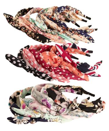 Qiabao Womens 5 Pack Assorted Bow Tie Hard Headband Hair Bands - Buy Online on GoSupps.com