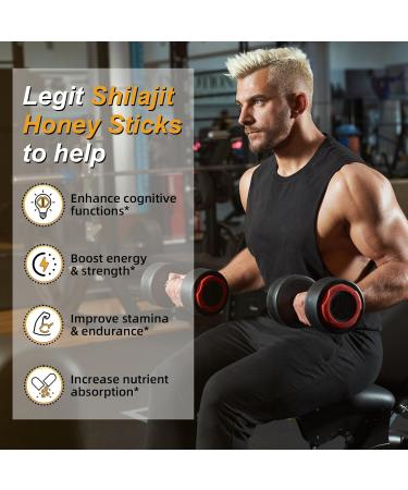 Himalayan Shilajit Honey Sticks for Men: Shilajit for Women with Organic Honey and Saffron 30 Sticks for Energy Boost & Immune Support, 85+ Trace Minerals, 75%+ Fulvic Acid - Buy Online on GoSupps.com