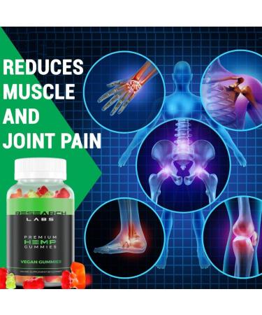 Research Labs - Premium Hemp Gummies 120 Count, 2 Fer 1 Ad. Advanced Formula with 500,000 Extract Blend. Natural - Helps Body Aches, Worriedness & to Feel Calm - Buy Online on GoSupps.com