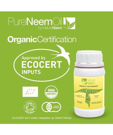  Nature Neem NatureNeem 1st Cold Pressed Pure Virgin Neem Oil - 250ml - Certified 100% Natural - Buy Online on GoSupps.com
