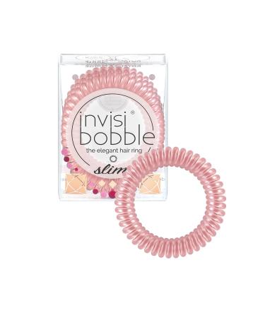Invisibobble slim hair tie thin hair tie metallic ros for girls and women spiral hair tie elegant look and strong hold limited collection ros shiny 3 pieces (1 Pack) ros shiny 3 pieces (1 Pack)