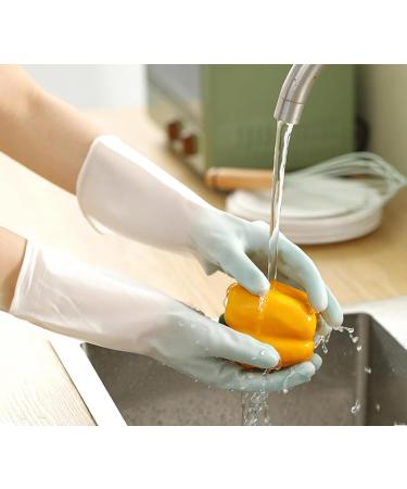 Housekeeping Gloves Kitchen dishwashing Gloves Women's Thick Laundry Rubber Gloves M/Code Ivory White Ivory white M/code - Buy Online on GoSupps.com
