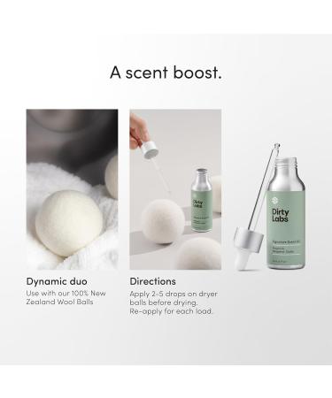Dirty Labs Signature Scent Laundry Fragrance Oil Magnolia Bergamot & Cedar Blend | 80mL Hypoallergenic Scent Booster with Glass Dropper - Buy Online on GoSupps.com