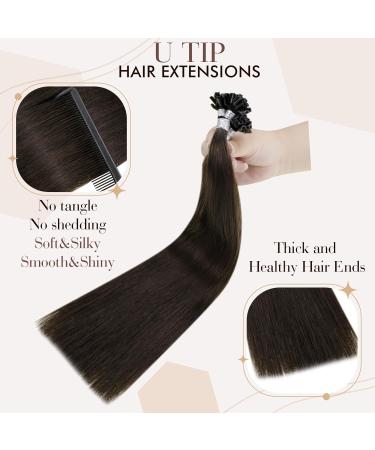 Hetto Real Hair Extensions - Darkest Brown #2 18 Inches 50g Smooth Bonding - International Shipping - Buy Online on GoSupps.com