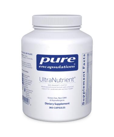 Pure Encapsulations UltraNutrient - Minerals & Multivitamins - Supports Liver & Heart Health* - Supplement for Antioxidants - with Vitamin C CoQ10 & More - Gluten Free - 360 Capsules 360 Count (Pack of 1)