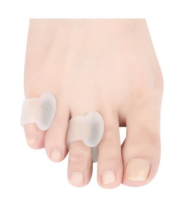 Hoogoo Pinky Toe Separators  Translucent Gel Toe Protector Spreader Small Silicone Toe Spacers  Cushions for Curled Overlapping Separate Toe Correct