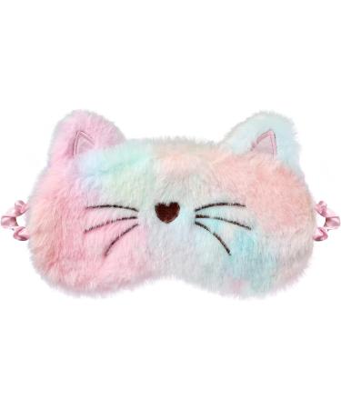 2 Pcs Kids Sleep Mask Shinywear Cat Sleeping Mask Unicorn Eye Mask for Girls Boys Women Cute Sleep Mask Soft Plush Blindfold Eye Mask Covers for Sleep Colorful Cat and Unicorn 2 Pack - Buy Online on GoSupps.com