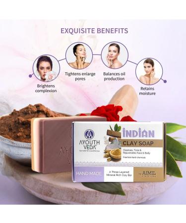 Handmade Clay Soap | Mineral-Rich Three-Layer Bar | Daily Use for Men & Women - Buy Online on GoSupps.com