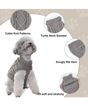 FWLWTWSS Winter Warm Dog Sweater - Soft Knit Roll Collar for Small & Medium Dogs & Cats | Stylish Diamond Design - Buy Online on GoSupps.com