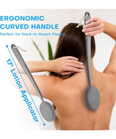 Calvation Aid for Back | 48cm Anti-Slip Lotion Applicator for Men & Women | Moisture Cream Applicator in Gray - Buy Online on GoSupps.com