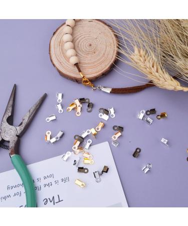 1200pcs Metal Fold Over Cord Ends Crimp Caps for Jewelry Making - Buy Online on GoSupps.com