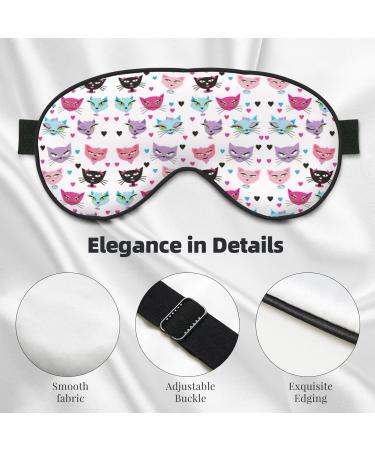 SSIMOO Cartoon Cat Soft Sleep Eye Mask | Breathable Travel Eye Patch for Relaxation - Perfect Gift for Her - Buy Online on GoSupps.com