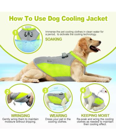 Shop Hjyokuso Cooling Vest for Dogs - Summer Cooling Jacket for Small Medium & Large Dogs - Perfect for Outdoor Activities & Training - Buy Online on GoSupps.com