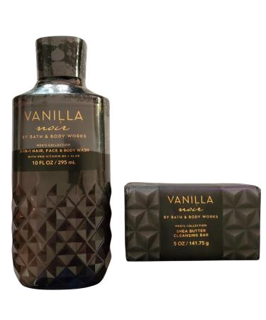 Bath & Body Works Vanilla Noir 3-in-1 Hair Face & Body Wash and Bar Soap