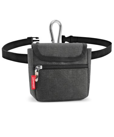 AEMIAO Dog Treat Pouch Magnetic Closure Treat Pouch for Dog Training Hands Free Small Puppy Treat Bag with Adjustable Waistband Includes Carabiner (Grey) - Buy Online on GoSupps.com