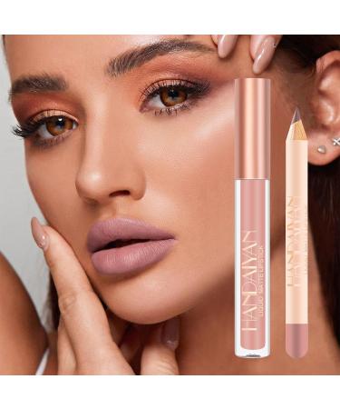 INBOLM Lip Liner and Lipstick Set Nude Lip Liners with Nude Lipstick for Women Nude Lipstick Non-Stick Cup Matte Waterproof Nude Lipstick Makeup Kits Make Up Gift Set for Lady 01# - Buy Online on GoSupps.com