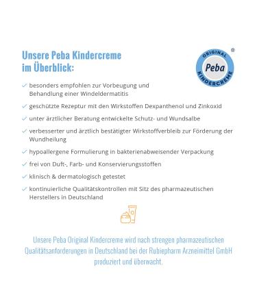 Peba Original Children's Cream - Sensitive Skin Care with Dexpanthenol & Zinc Oxide | Wound Protection Cream for Babies & Kids 100ml - Buy Online on GoSupps.com