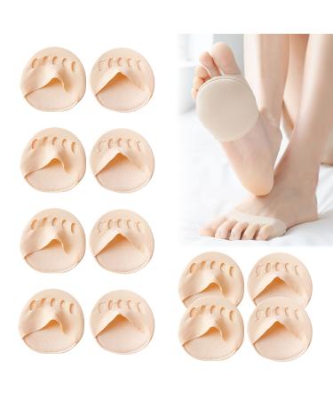 ZOCONE 6 Pairs Ball of Foot Cushion Pads for Heels Padded Ball of The Foot Cushion Pads for Women-Honeycomb Foot Pads Prevention Pain Relief Foot Fatigue Metatarsal Pads Suitable for Various Shoe Beige
