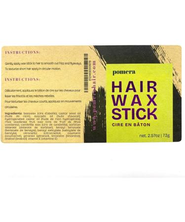 Pomera Hair Wax Stick Wax Stick for Hair Wigs Edge Control Slick Stick Hair Pomade Stick Non-greasy Styling Wax for Fly Away & Edge Frizz Hair 2.57 Oz - Buy Online on GoSupps.com