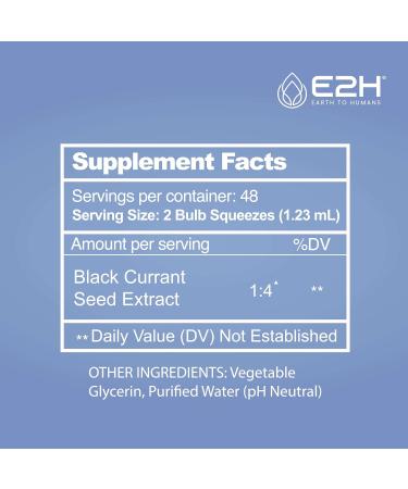 E2H Natural Black Currant Extract Cold Pressed Black Currant Seed - Immune System Health - Fast Absorbing Liquid (2 Bottles) 2 Fl Oz (Pack of 2) - Buy Online on GoSupps.com