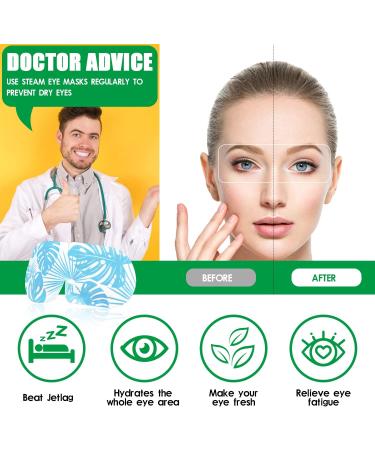 12 PCS Self-Heating Steam Eye Mask for Dry Eyes Relief - Warm and Disposable Sleep Eye Mask with Moist Heating Compress for Puffy, Fatigue, and Tired Eyes - Buy Online on GoSupps.com