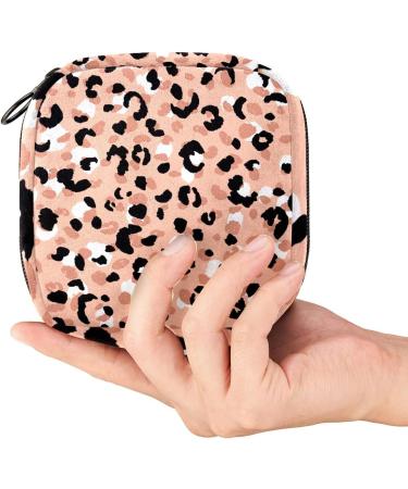 Portable Pink Leopard Print Sanitary Napkin Storage Bag for Women and Teen Girls | Menstrual Cup Pouch and Nursing Pad Holder (Multicolor) - Buy Online on GoSupps.com