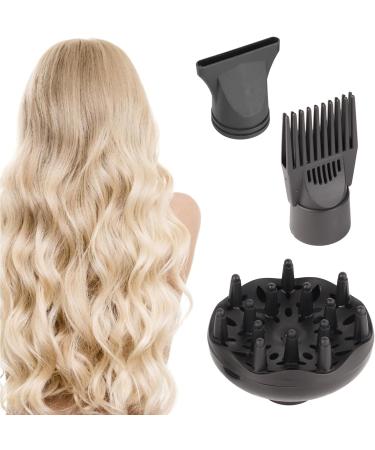 Blow Dryer Replacement Parts 3Pcs/Set Hair Dryer Diffuser Nozzle Set Plastic Hair Dryer Attachment Dryer Nozzle Comb Hair Dryer Concentrator Nozzle - Buy Online on GoSupps.com